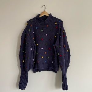 Farm Rio Polka Dot Turtleneck, Size L, Gently Used Condition!!